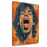 Immagine MICK JAGGER - Il potere della scena rock | 100% originale dipinto ad acrilico